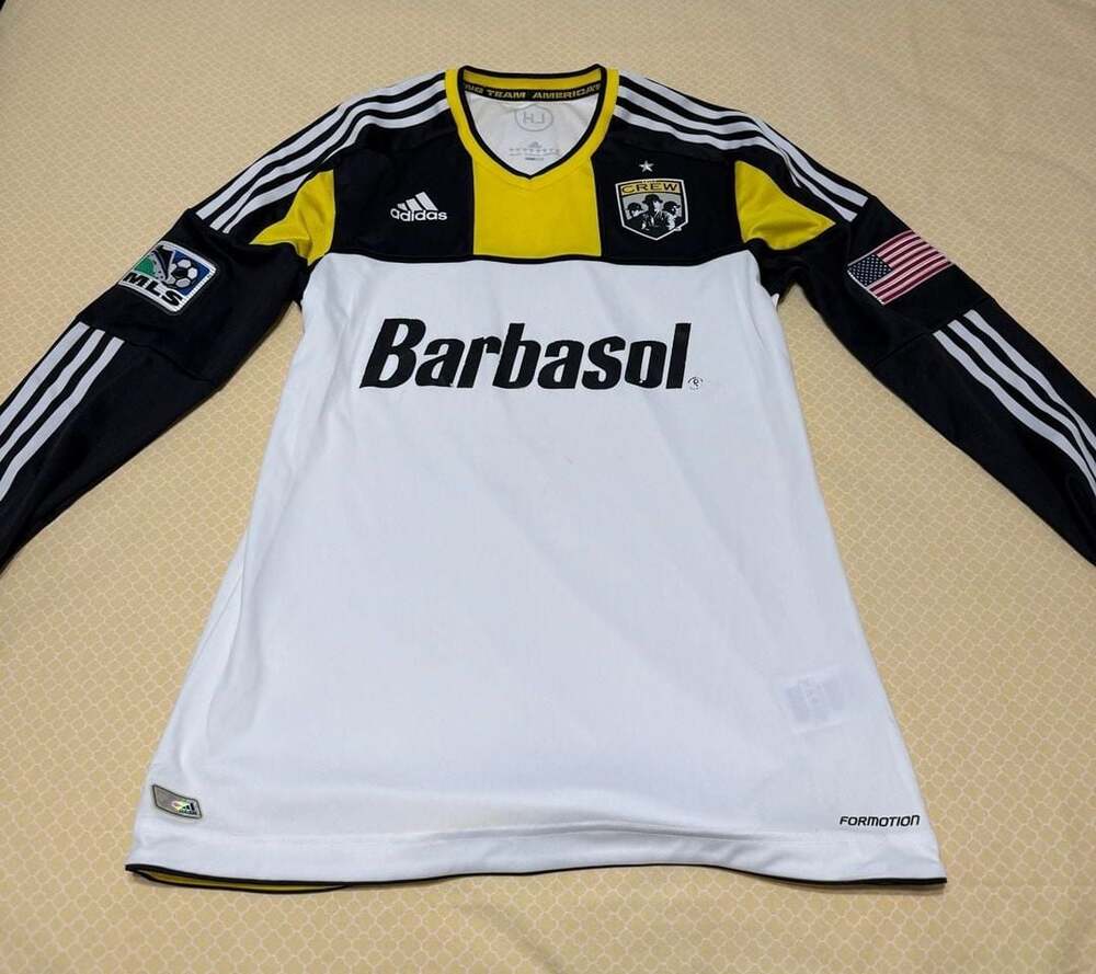 ADIDAS MLS Columbus Crew 2012 Long Sleeve Jersey (B74)
